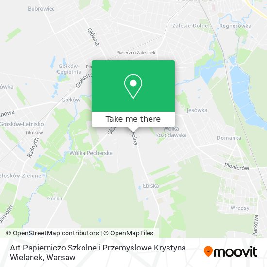 Art Papierniczo Szkolne i Przemyslowe Krystyna Wielanek map