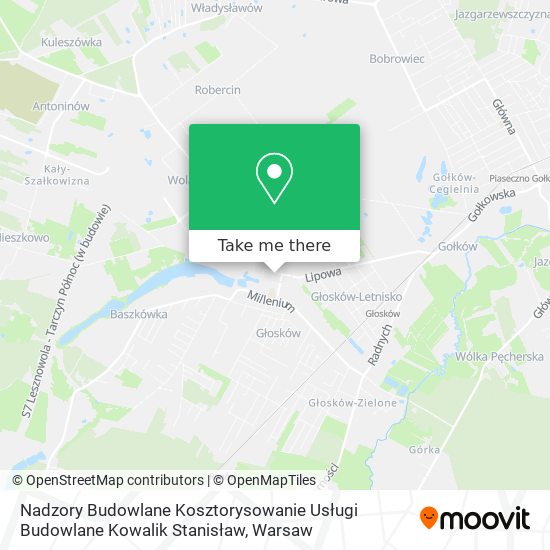 Nadzory Budowlane Kosztorysowanie Usługi Budowlane Kowalik Stanisław map