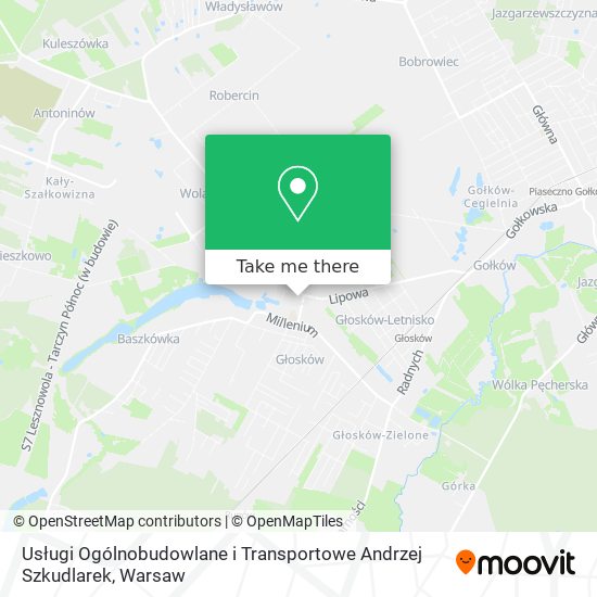 Usługi Ogólnobudowlane i Transportowe Andrzej Szkudlarek map