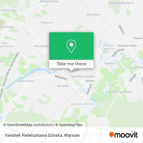 Kwiatek Kwietusława Górska map