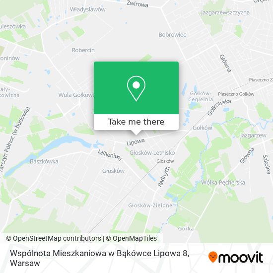 Wspólnota Mieszkaniowa w Bąkówce Lipowa 8 map