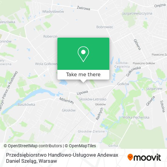 Przedsiębiorstwo Handlowo-Usługowe Andewax Daniel Szeląg map