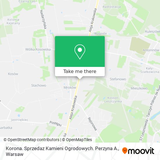 Korona. Sprzedaz Kamieni Ogrodowych. Perzyna A. map