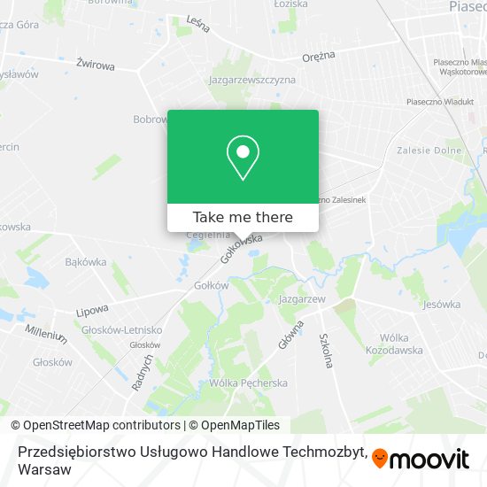 Przedsiębiorstwo Usługowo Handlowe Techmozbyt map