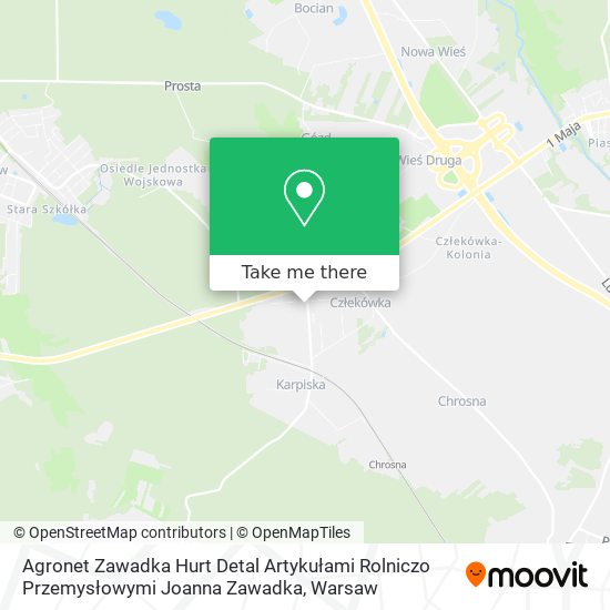 Agronet Zawadka Hurt Detal Artykułami Rolniczo Przemysłowymi Joanna Zawadka map