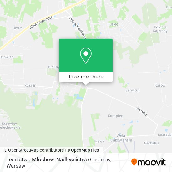 Leśnictwo Młochów. Nadleśnictwo Chojnów map