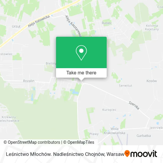 Leśnictwo Młochów. Nadleśnictwo Chojnów map