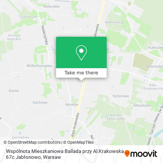 Wspólnota Mieszkaniowa Ballada przy Al.Krakowska 67c Jabłonowo map