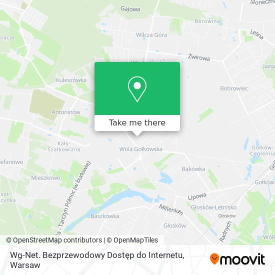 Wg-Net. Bezprzewodowy Dostęp do Internetu map