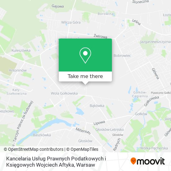 Kancelaria Usług Prawnych Podatkowych i Księgowych Wojciech Aftyka map