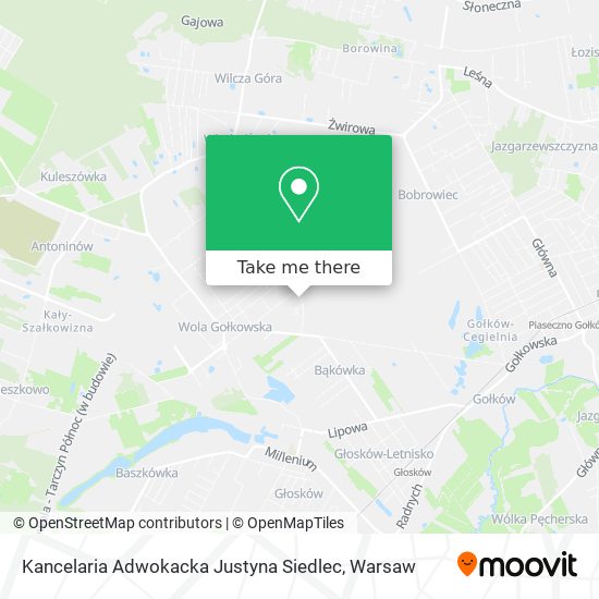 Карта Kancelaria Adwokacka Justyna Siedlec