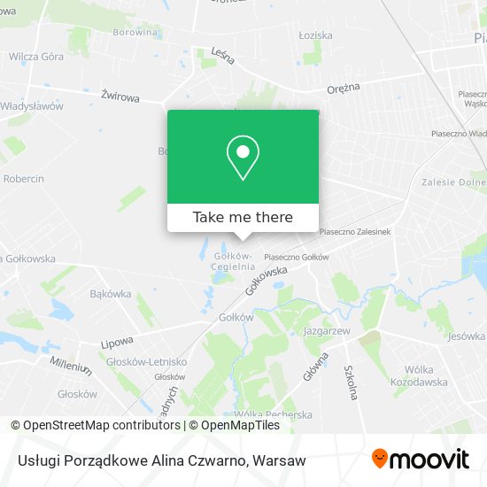 Usługi Porządkowe Alina Czwarno map