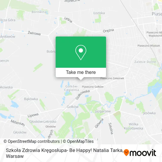 Szkoła Zdrowia Kręgosłupa- Be Happy! Natalia Tarka map