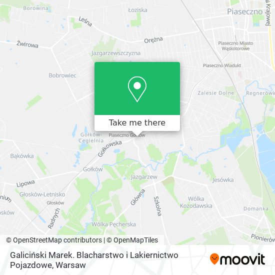 Galiciński Marek. Blacharstwo i Lakiernictwo Pojazdowe map