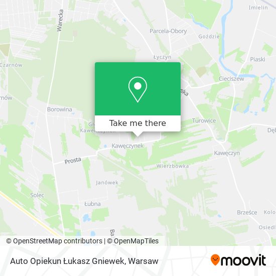 Auto Opiekun Łukasz Gniewek map