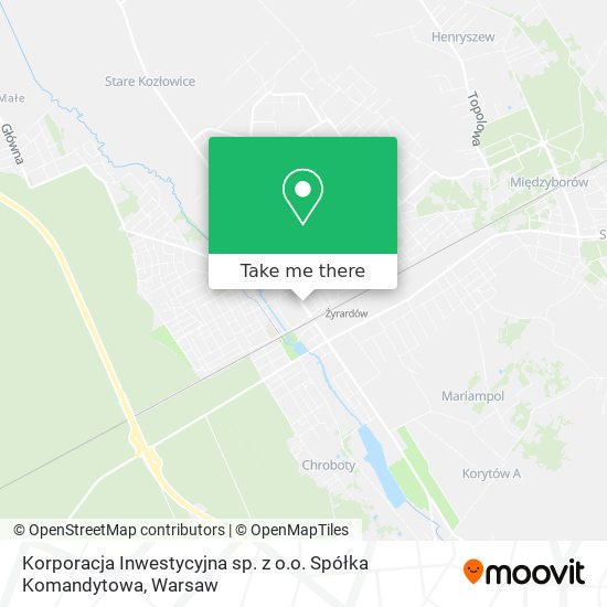 Korporacja Inwestycyjna sp. z o.o. Spółka Komandytowa map