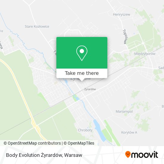 Body Evolution Żyrardów map