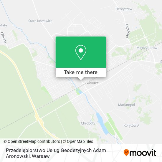 Карта Przedsiębiorstwo Usług Geodezyjnych Adam Aronowski