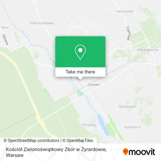 Kościół Zielonoświątkowy Zbór w Żyrardowie map