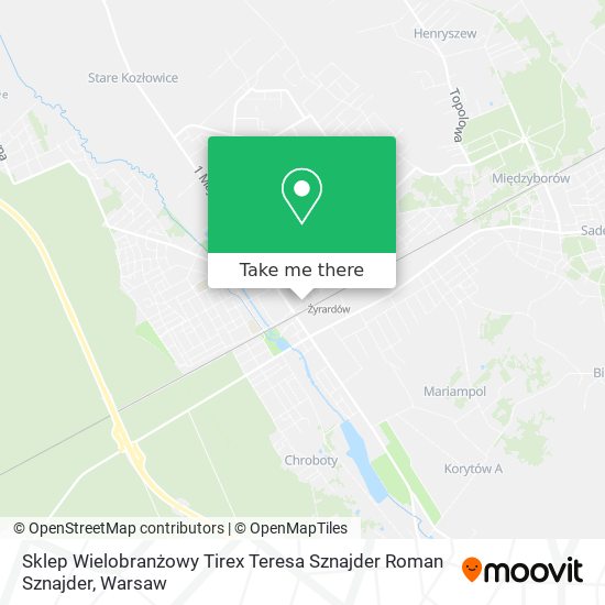 Sklep Wielobranżowy Tirex Teresa Sznajder Roman Sznajder map