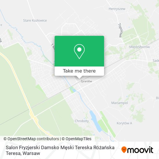 Карта Salon Fryzjerski Damsko Męski Tereska Różańska Teresa