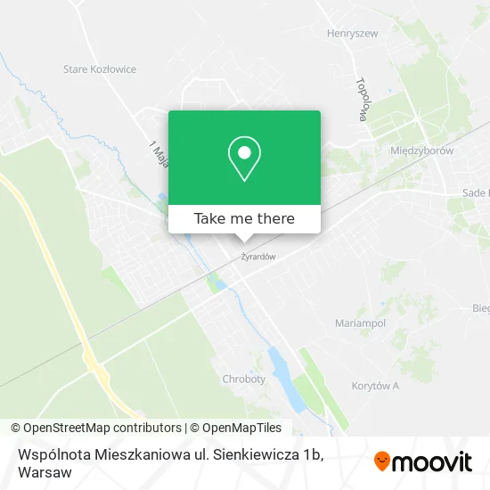 Карта Wspólnota Mieszkaniowa ul. Sienkiewicza 1b