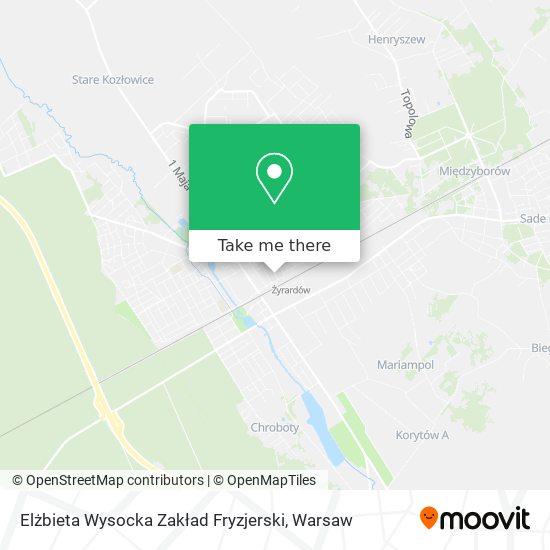 Elżbieta Wysocka Zakład Fryzjerski map