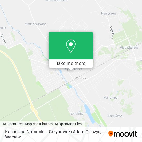 Kancelaria Notarialna. Grzybowski Adam Cieszyn map