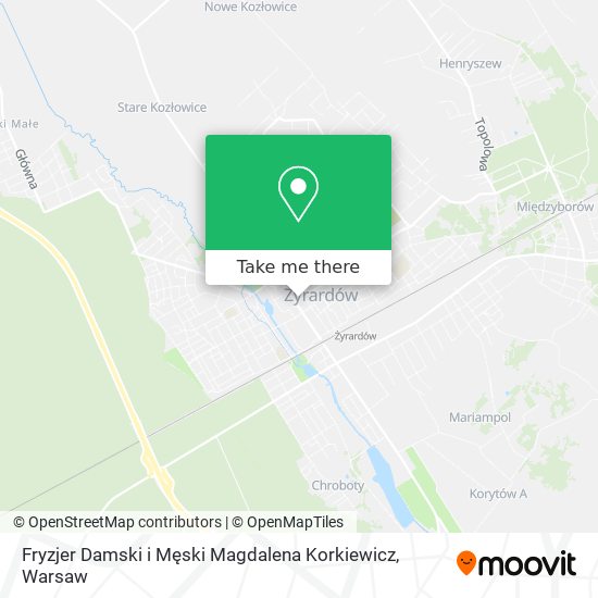 Fryzjer Damski i Męski Magdalena Korkiewicz map