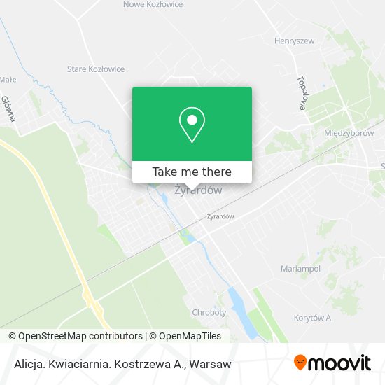 Alicja. Kwiaciarnia. Kostrzewa A. map