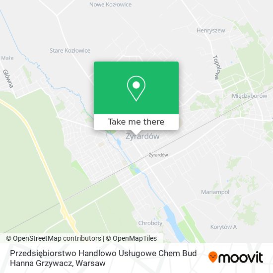 Przedsiębiorstwo Handlowo Usługowe Chem Bud Hanna Grzywacz map