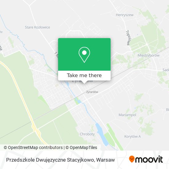 Карта Przedszkole Dwujęzyczne Stacyjkowo