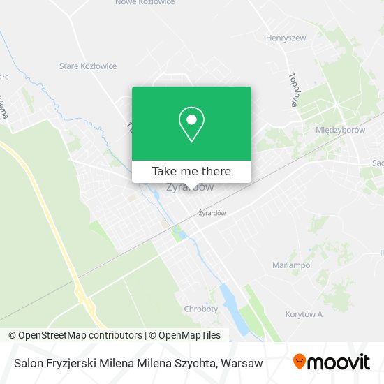 Salon Fryzjerski Milena Milena Szychta map