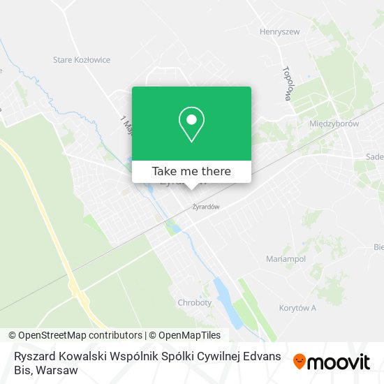 Ryszard Kowalski Wspólnik Spólki Cywilnej Edvans Bis map