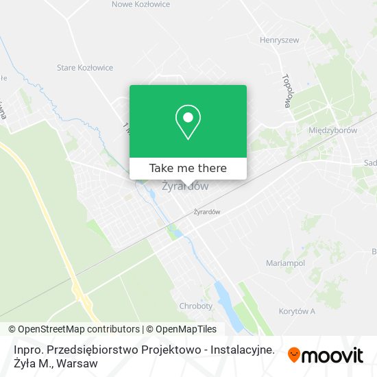 Inpro. Przedsiębiorstwo Projektowo - Instalacyjne. Żyła M. map