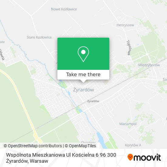 Карта Wspólnota Mieszkaniowa Ul Kościelna 6 96 300 Żyrardów