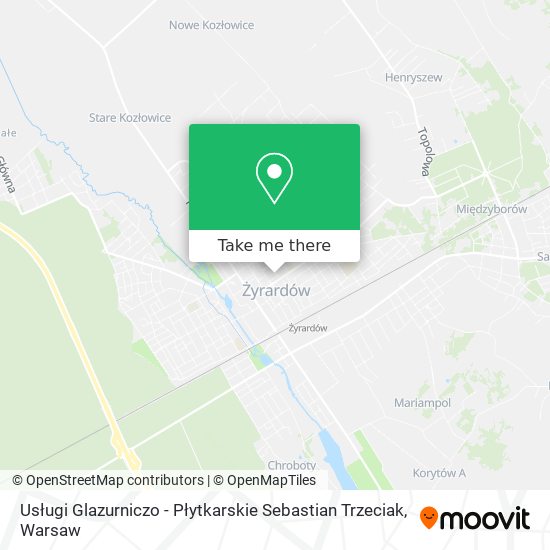 Usługi Glazurniczo - Płytkarskie Sebastian Trzeciak map