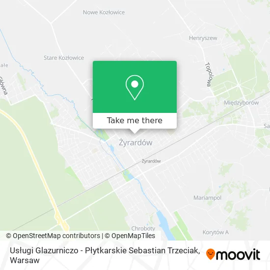 Карта Usługi Glazurniczo - Płytkarskie Sebastian Trzeciak