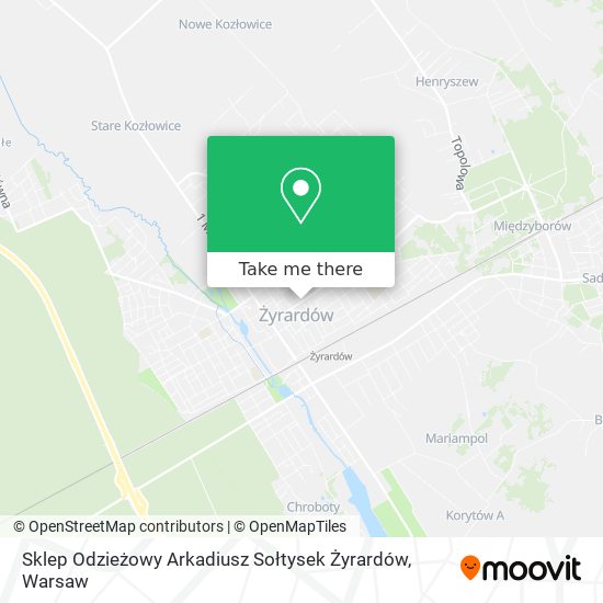 Sklep Odzieżowy Arkadiusz Sołtysek Żyrardów map