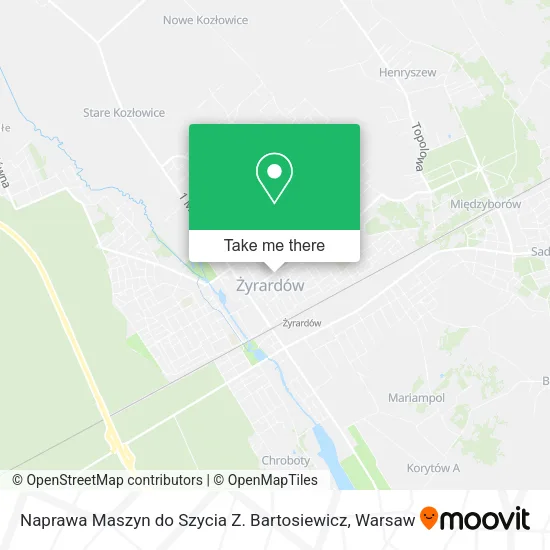 Карта Naprawa Maszyn do Szycia Z. Bartosiewicz