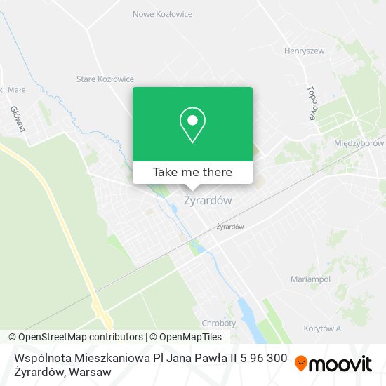 Карта Wspólnota Mieszkaniowa Pl Jana Pawła II 5 96 300 Żyrardów