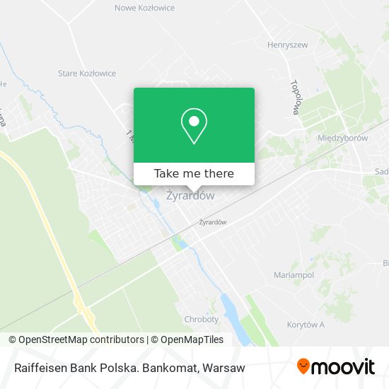 Raiffeisen Bank Polska. Bankomat map