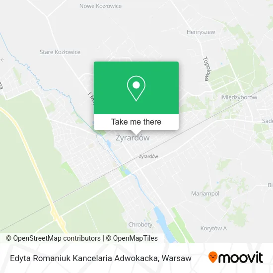 Карта Edyta Romaniuk Kancelaria Adwokacka