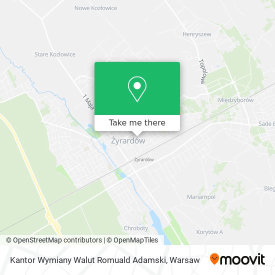 Kantor Wymiany Walut Romuald Adamski map