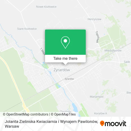 Jolanta Zielinska Kwiaciarnia i Wynajem Pawilonów map