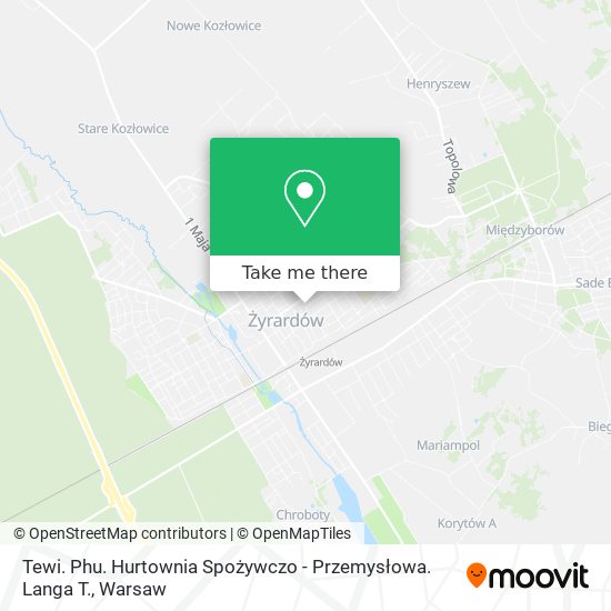 Tewi. Phu. Hurtownia Spożywczo - Przemysłowa. Langa T. map