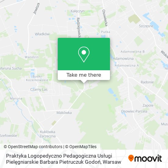 Praktyka Logopedyczno Pedagogiczna Usługi Pielęgniarskie Barbara Pietruczuk Godoń map