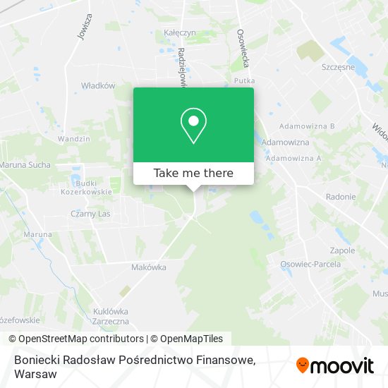 Boniecki Radosław Pośrednictwo Finansowe map