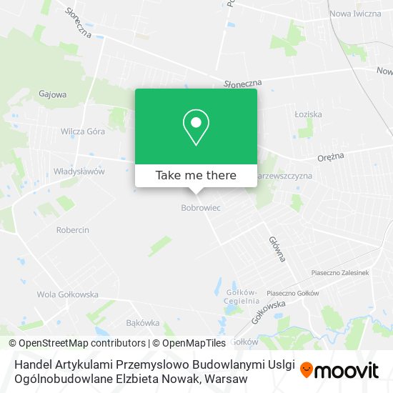 Handel Artykulami Przemyslowo Budowlanymi Uslgi Ogólnobudowlane Elzbieta Nowak map