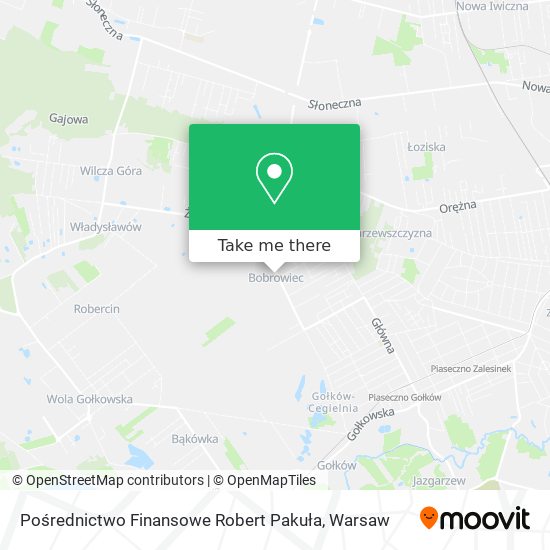 Pośrednictwo Finansowe Robert Pakuła map